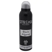 اسپری خوشبو کننده بدن مردانه استریکس مدل Black afgan کد BF01 حجم 200 میلی لیتر