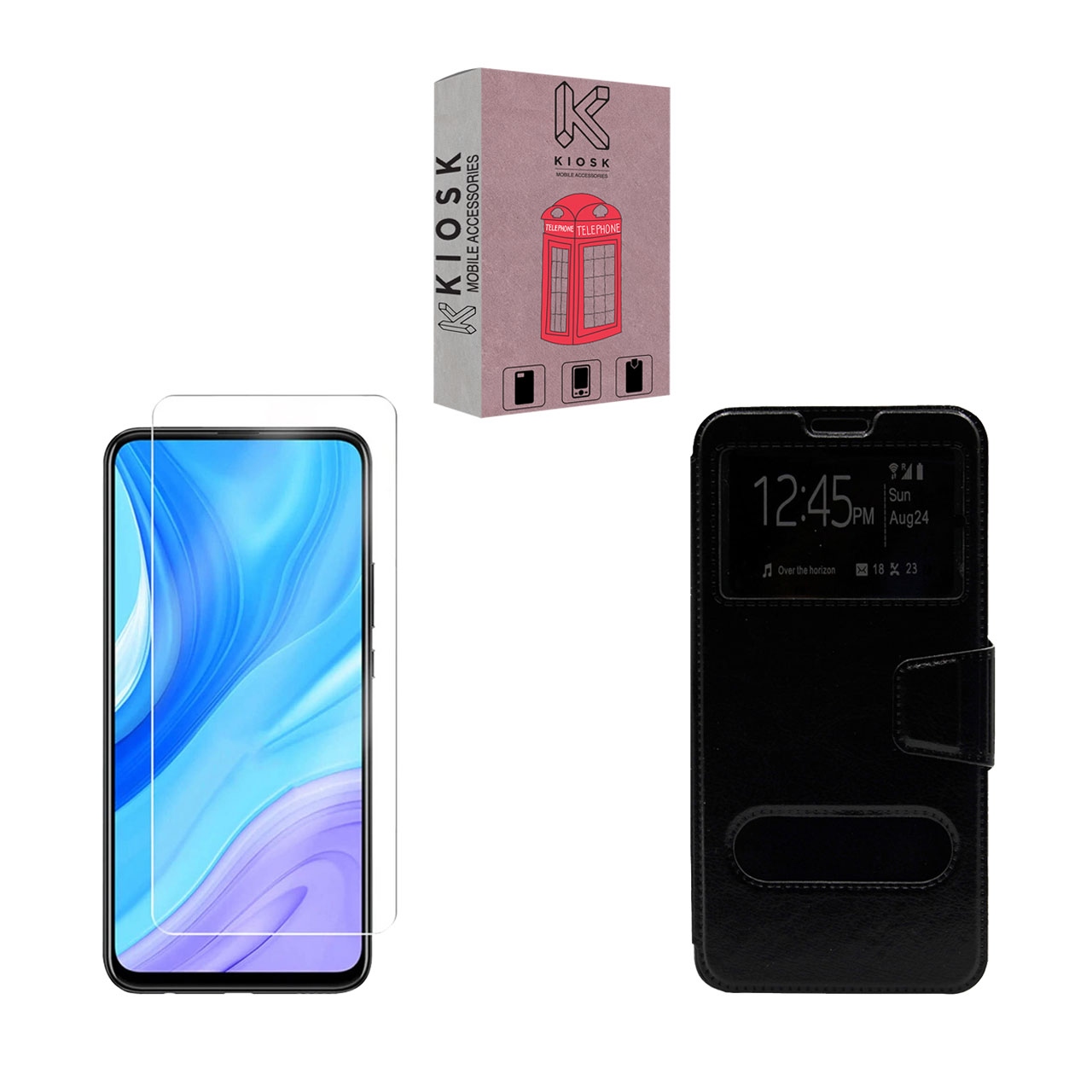 کیف کلاسوری کیوسک مدل KYSH-KGM-1 مناسب برای گوشی موبایل هوآوی Y9A به همراه محافظ صفحه نمایش