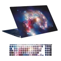 استیکر لپ تاپ توییجین و موییجین طرح Space کد 112 مناسب برای لپ تاپ 15.6 اینچ به همراه برچسب حروف فارسی کیبورد 