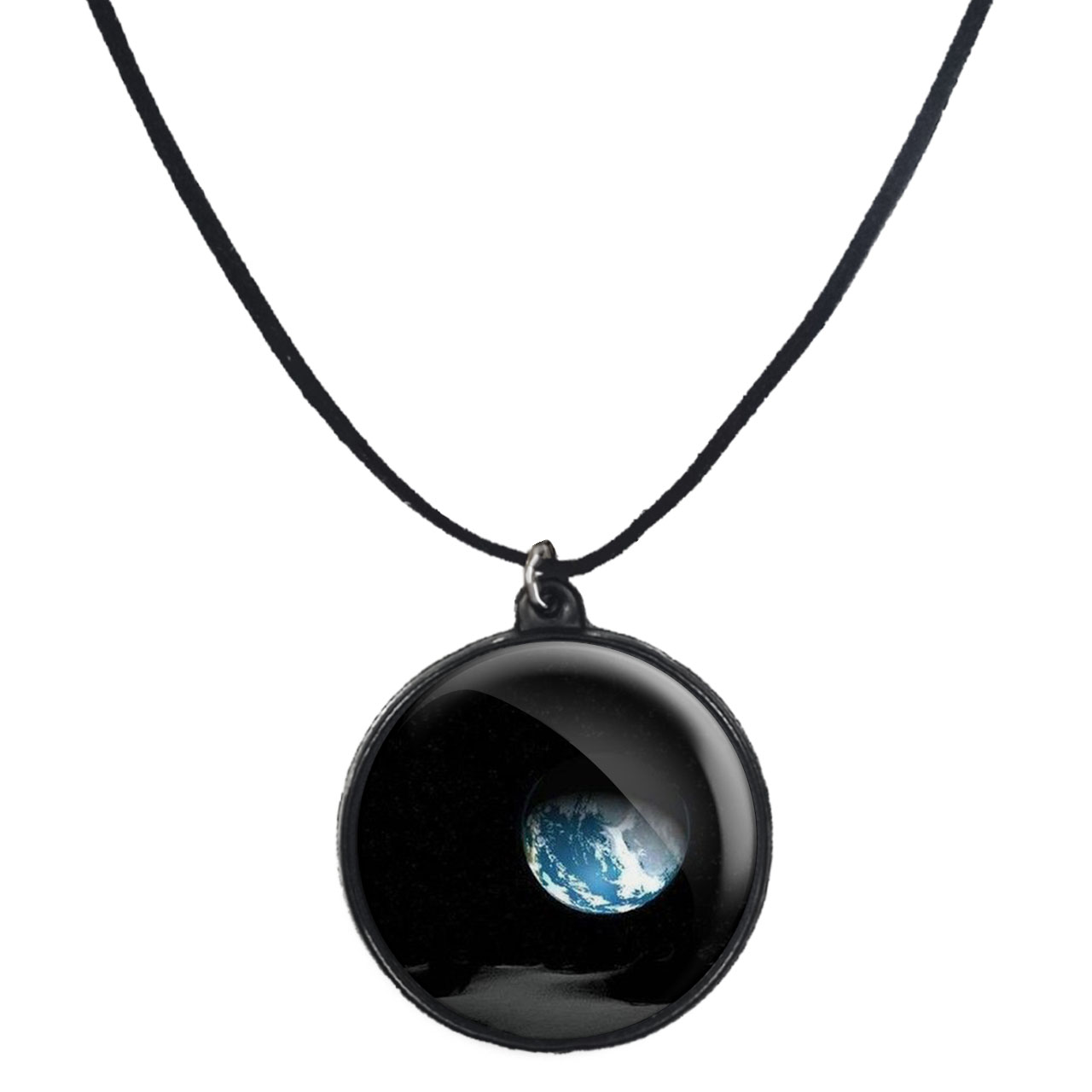 گردنبند پرمانه طرح زمین کد pmb.23490 مدل دو طرفه