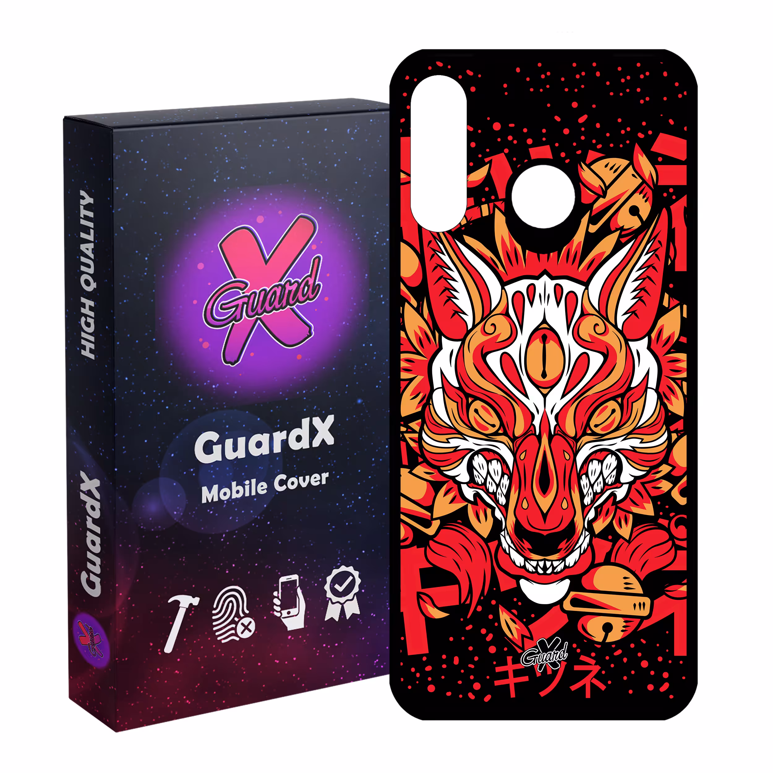 کاور گارد ایکس طرح گرگ مدل Glass10530 مناسب برای گوشی موبایل هوآوی P30 Lite/Nova 4E