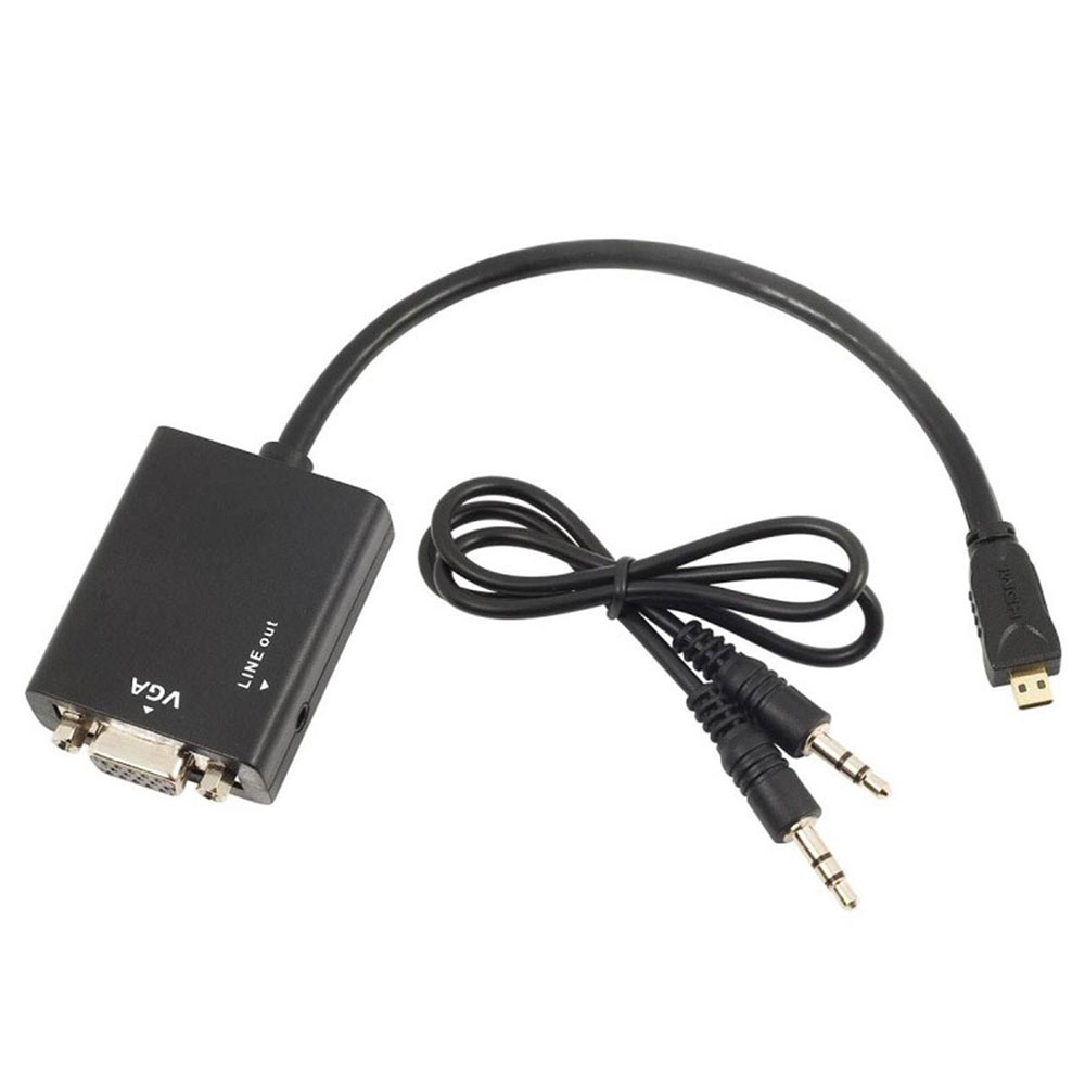 تبدیل MICRO HDMI به VGA همراه با کابل خروجی صدا