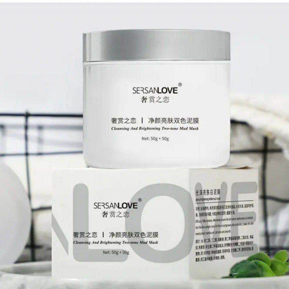 مود ماسک (ماسک گچی)صورت دو رنگ سرسان لاو