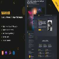 دانلود قالب شخصی تک صفحه Manvir