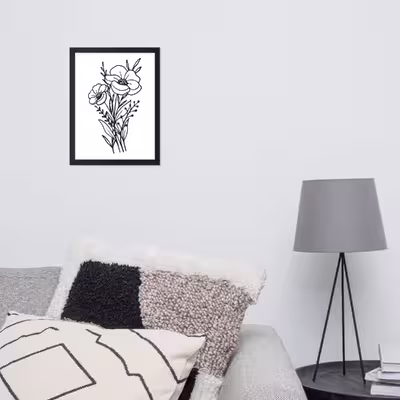تابلو مدل دکوراتیو مینیمال طرح گل کد 2816