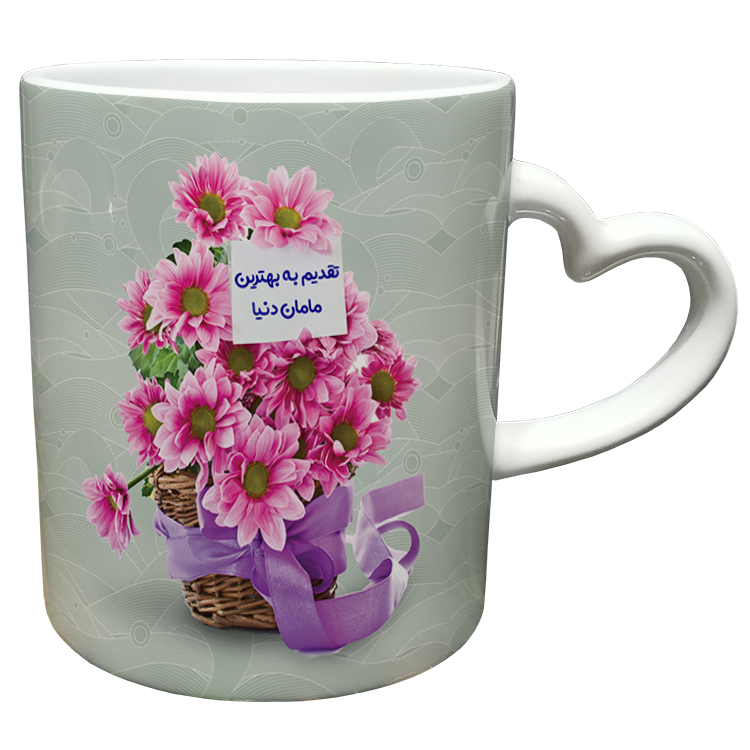 ماگ مدل دسته قلبی طرح روز مادر کد 92