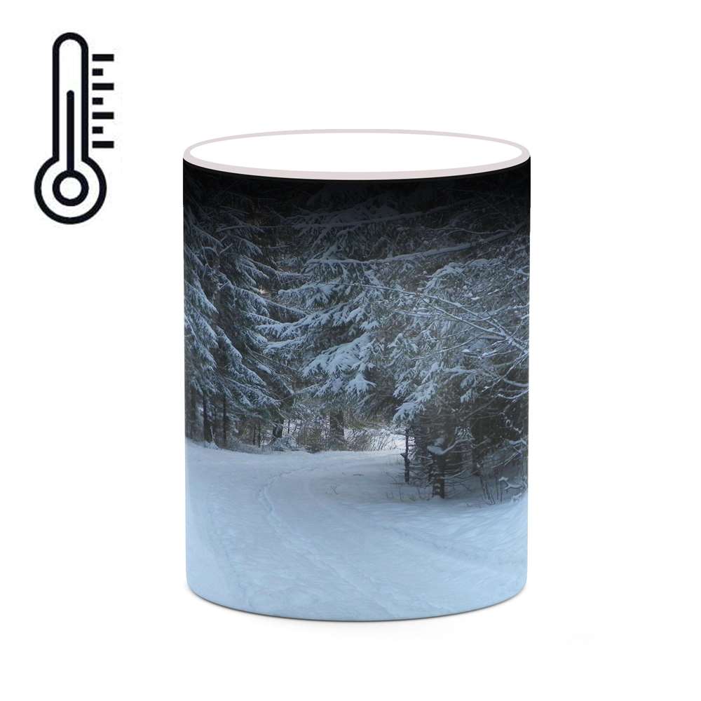 ماگ حرارتی کاکتی طرح منظره برفی مدل mgh18521