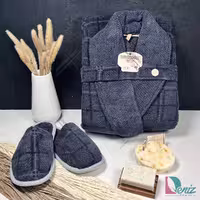 حوله ست یک نفره دوتکه مارتا رنگ بادمجونی