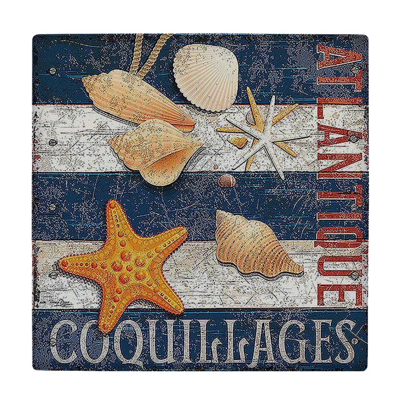 کاشی کارنیلا طرح ستاره دریایی و صدف ها کد wkk2152