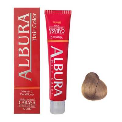 رنگ مو آلبورا مدل carasa شماره NF8-9.00 حجم 100 میلی لیتر رنگ بلوند خیلی روشن مجموعه 2 عددی