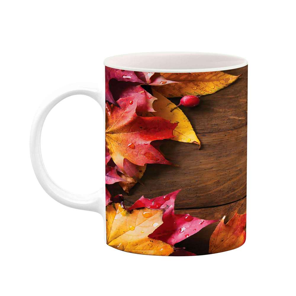 ماگ طرح برگ پاییزی مدل mug03887