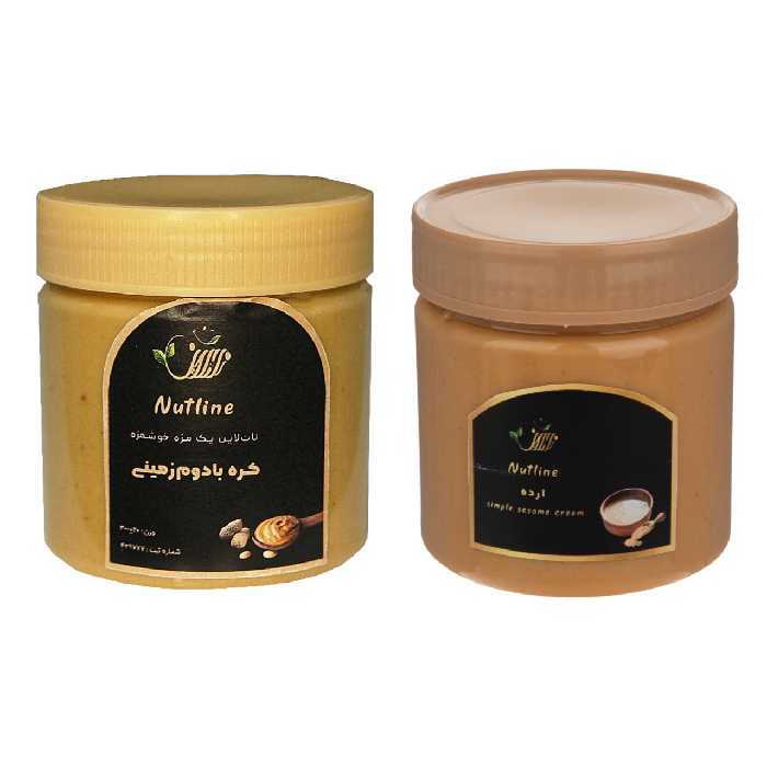 پک کره بادام زمینی و ارده دو آتیشه نات لاین (ارسال رایگان) 