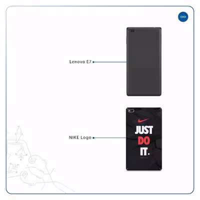 برچسب پوششی ماهوت مدل NIKE-Logo مناسب برای تبلت لنوو E7