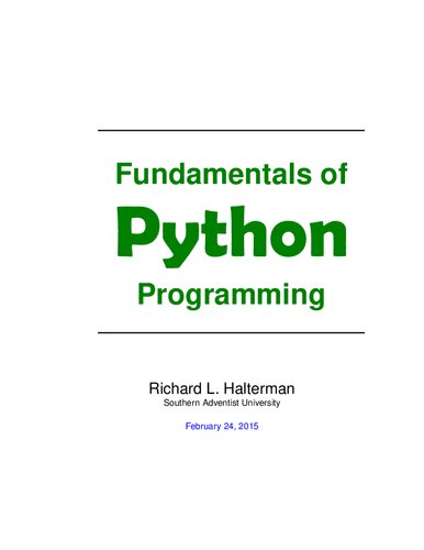 خرید و دانلود نسخه کامل کتاب Fundamentals of Python Programming