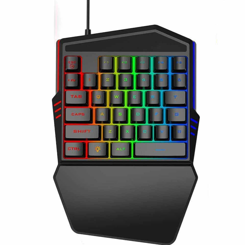 خرید کیبورد گیمینگ One-Handed RGB LED Keyboard Gaming با بهترین قیمت