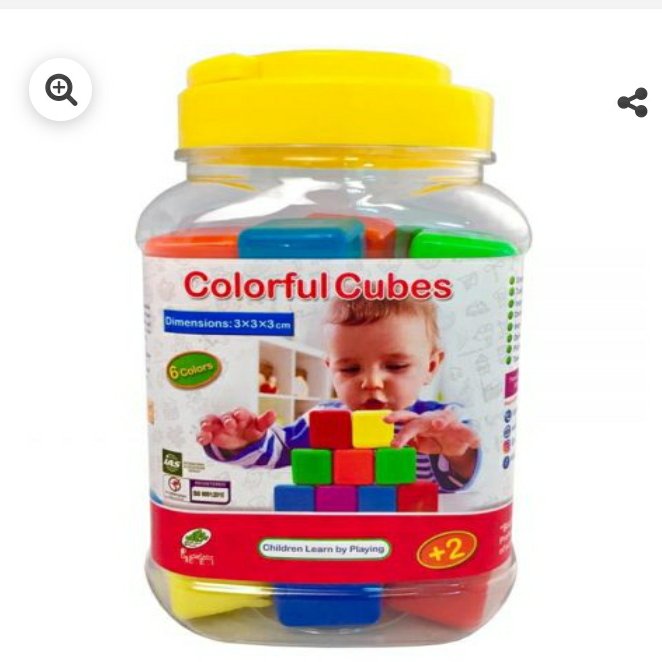 اسباب بازی مکعب های رنگارنگ 24 عددی