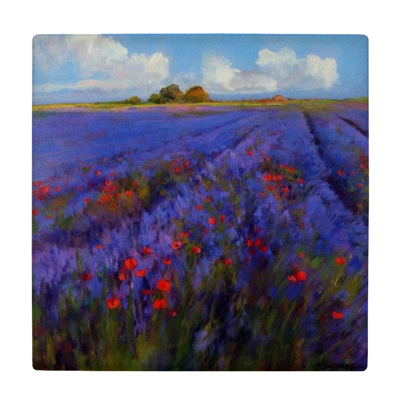  کاشی کارنیلا طرح نقاشی دشت گل ها کد wkk3393