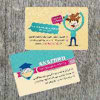 کارت ویزیت لایه باز آموزشگاه زبان psd