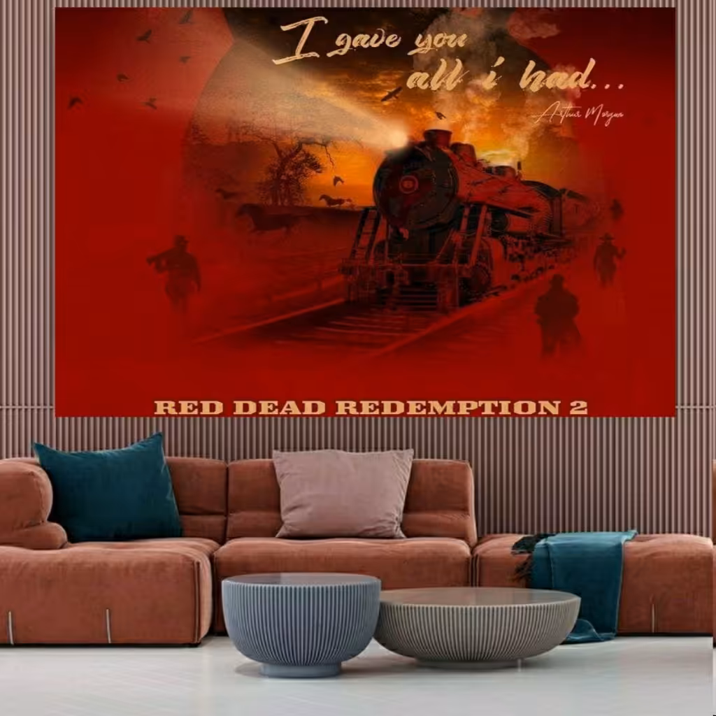 پوستر پارچه ای طرح گیم ردد -Red Dead Redemption کد 220