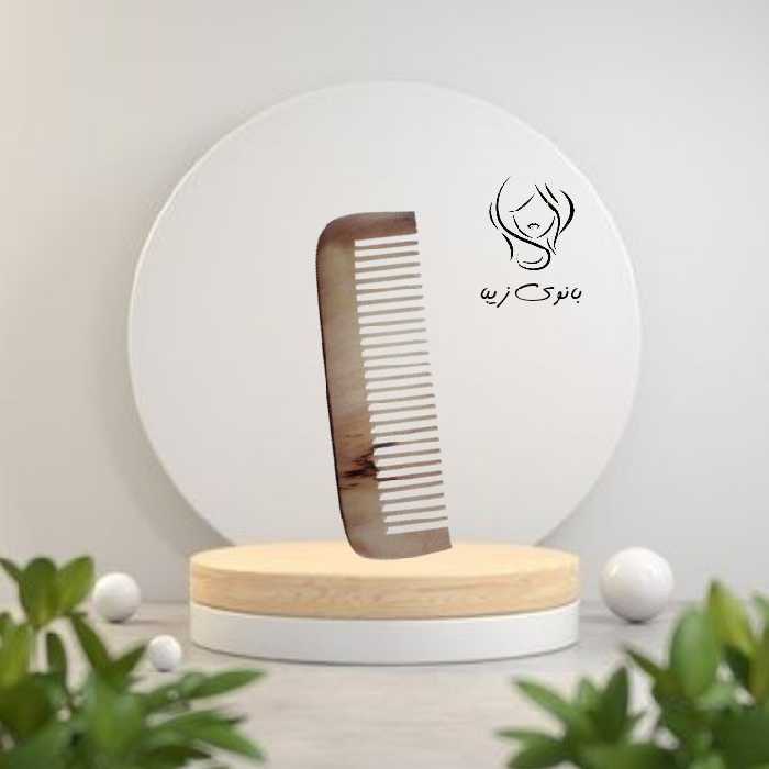 شانه چوبی بزرگ  طبیعی و سازگار با پوست و مو  قسمت دندانه دار 12 سانت 