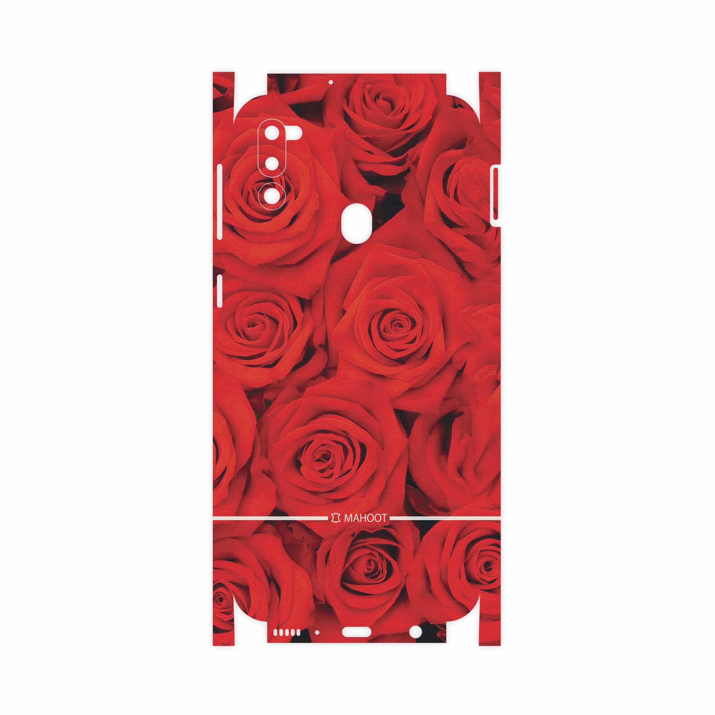 برچسب پوششی ماهوت مدل Red-Flower-FullSkin مناسب برای گوشی موبایل سامسونگ Galaxy M21 (2021) Edition