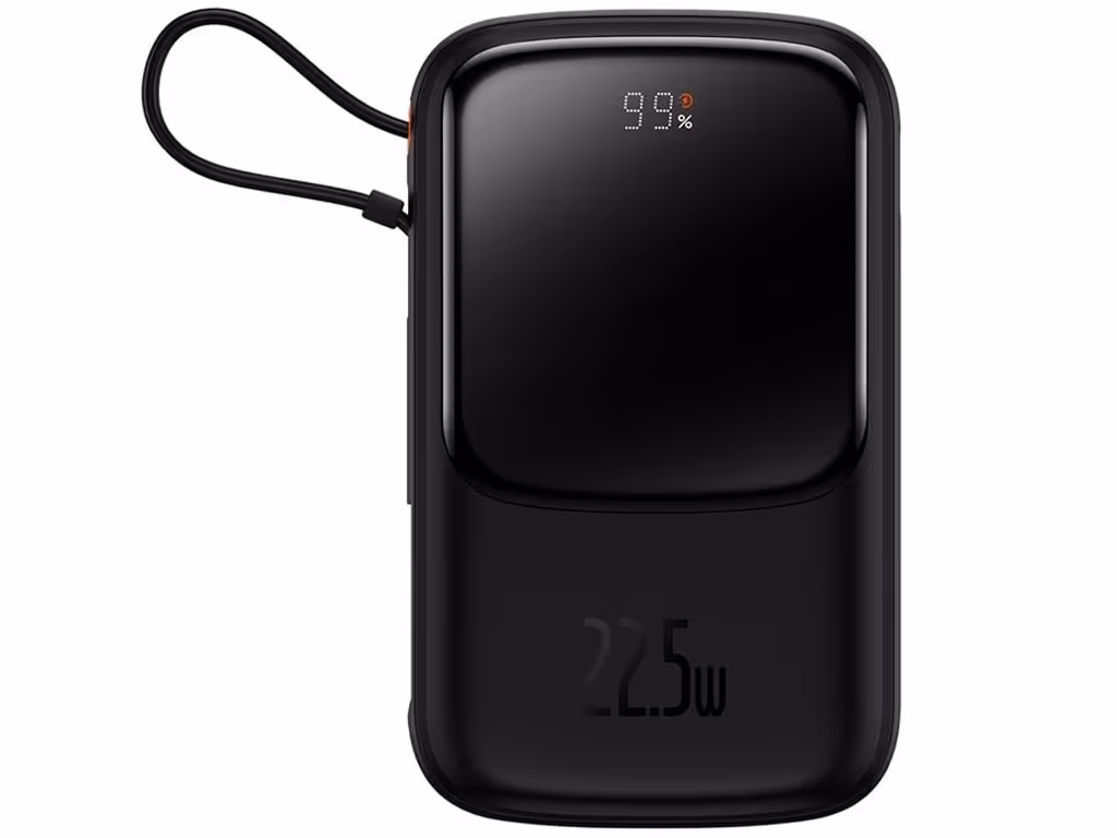 پاوربانک شارژر سریع 22.5 وات به همراه کابل تایپ‌سی 0.5 متری 10000 بیسوس Baseus Qpow Pro Fast Charge Power Bank PPQD020101