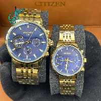 خرید ست ساعت زنانه و مردانه سیکو سه موتوره فعال کیفیت عالی جنس استیل رنگ ثابت موتور ساخت ژاپن کیفیت عالی کد 2115917 - ردگل