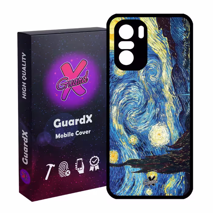 کاور گارد ایکس طرح Starry Night مدل Glass10110 مناسب برای گوشی موبایل شیائومی Poco F3/MI 11X/MI 11X Pro/Redmi K40/K40 Pro