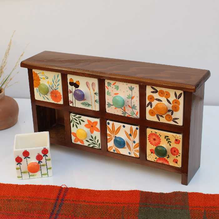 ست جای ادویه 8 پارچه مدل کشویی