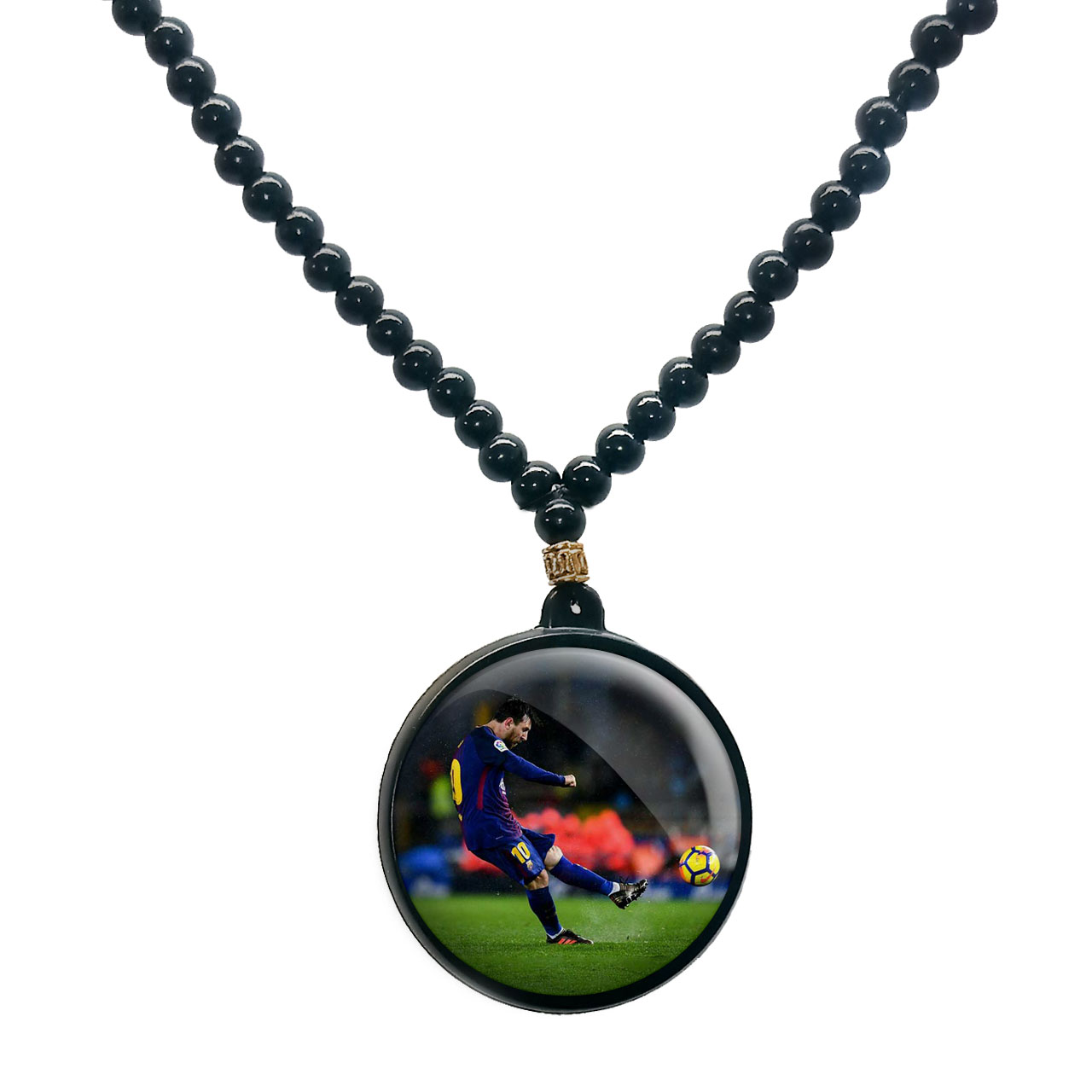 گردنبند پرمانه طرح مسی کد pmd.8689 مدل دو طرفه