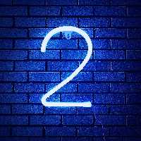 چراغ دیواری طرح عدد2