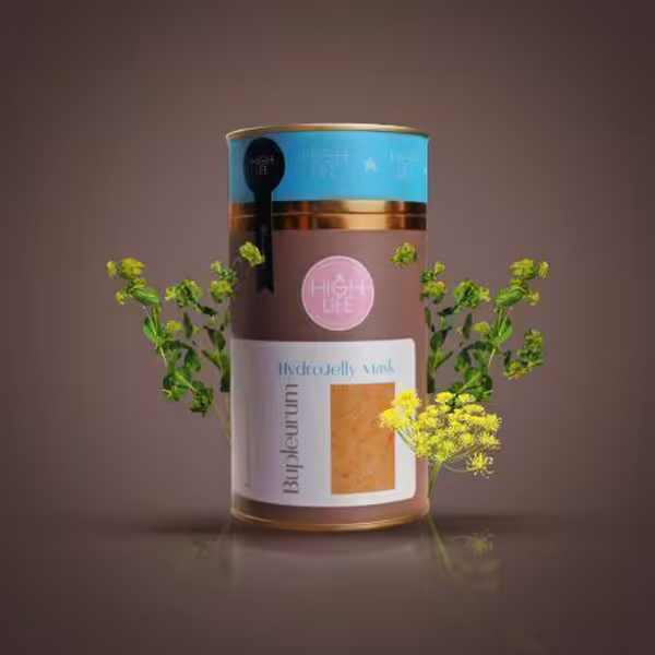 ماسک هیدروژلی عصاره گیاه چترگندمی هایلایف High life حجم 300 گرم
