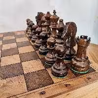 صفحه و مهره شطرنج فدراسیونی چوبی 