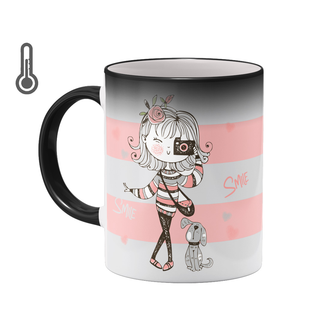 ماگ حرارتی بیگ ماگ مدل دختر عکاس کد 2683