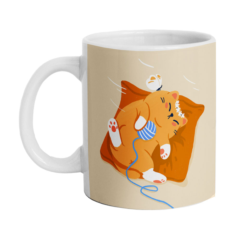 ماگ دارلی طرح گربه فانتزی مدل DarlyM762