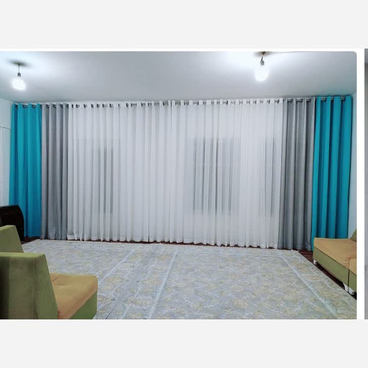 پرده پانچ اماده حریر ومخمل هازان