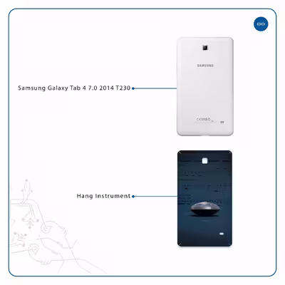 برچسب پوششی ماهوت مدل Hang Instrument مناسب برای تبلت سامسونگ Galaxy Tab 4 7.0 2014 T230
