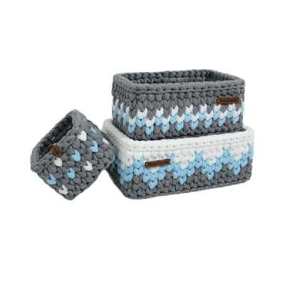  سبد قلاب بافی تریکو کد 30 مجموعه 3 عددی