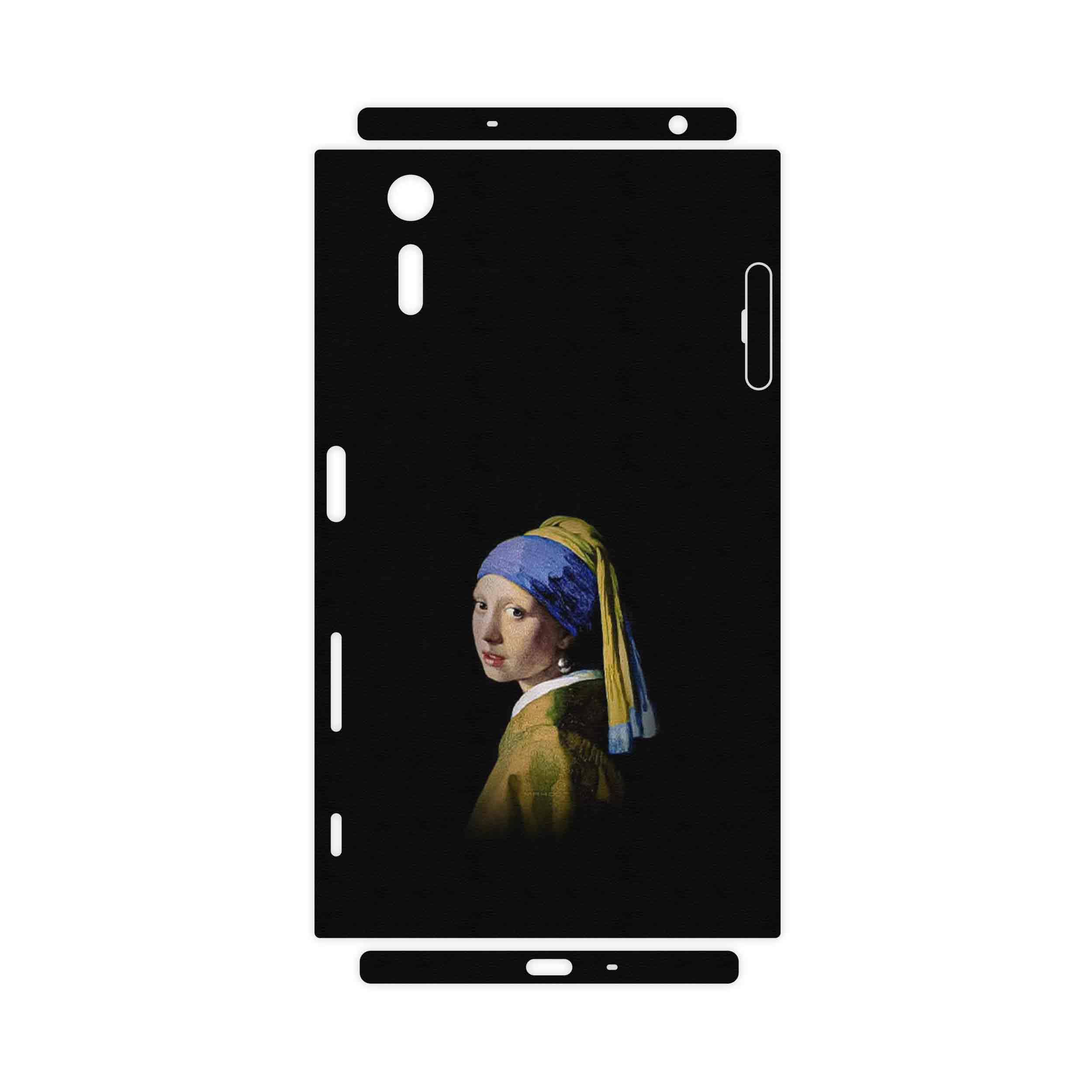برچسب پوششی ماهوت مدل Girl with a Pearl Earring of Vermeer-FullSkin مناسب برای گوشی موبایل سونی Xperia XZ