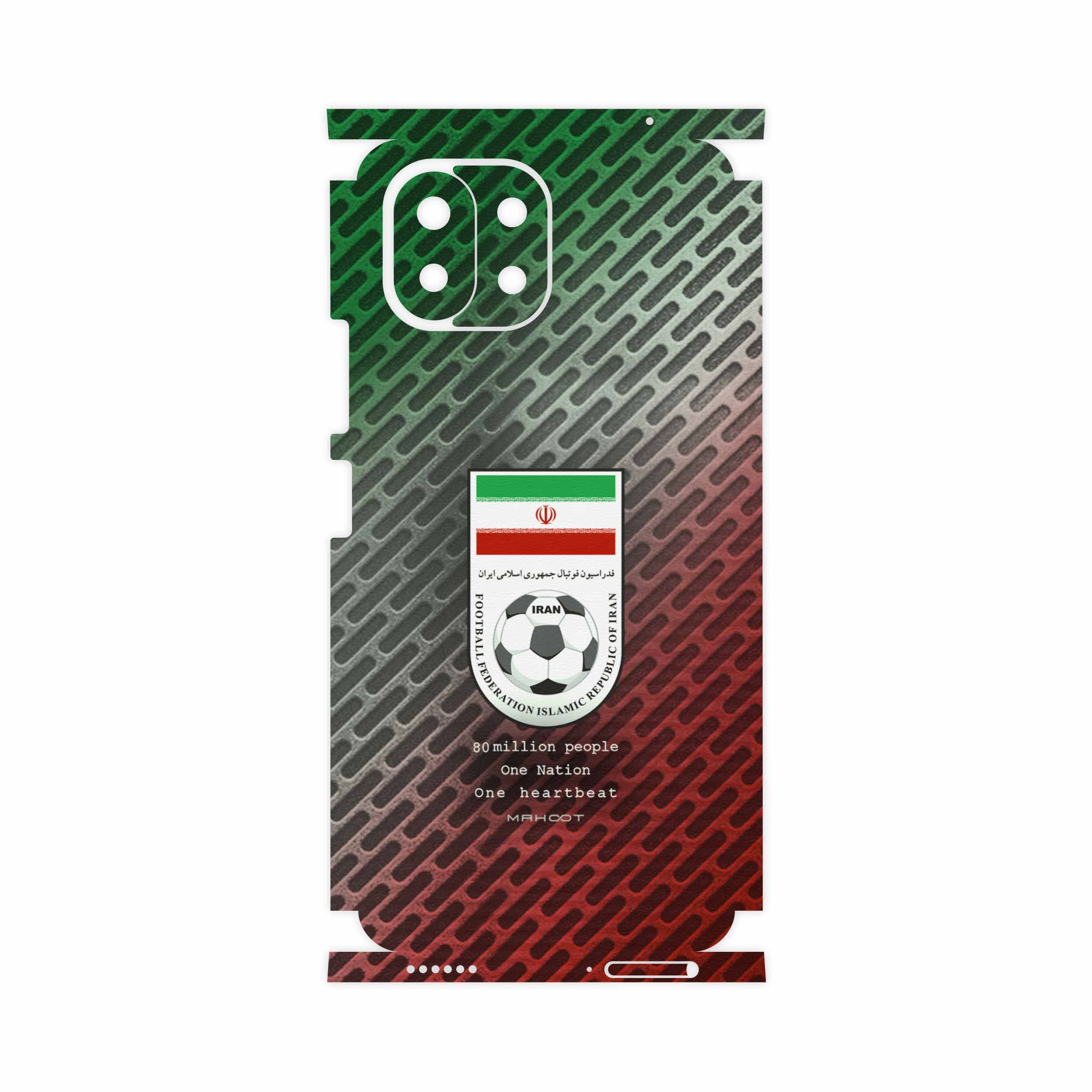برچسب پوششی ماهوت مدل Iran-National-Football-Team-FullSkin مناسب برای گوشی موبایل شیائومی MI 11 LITE
