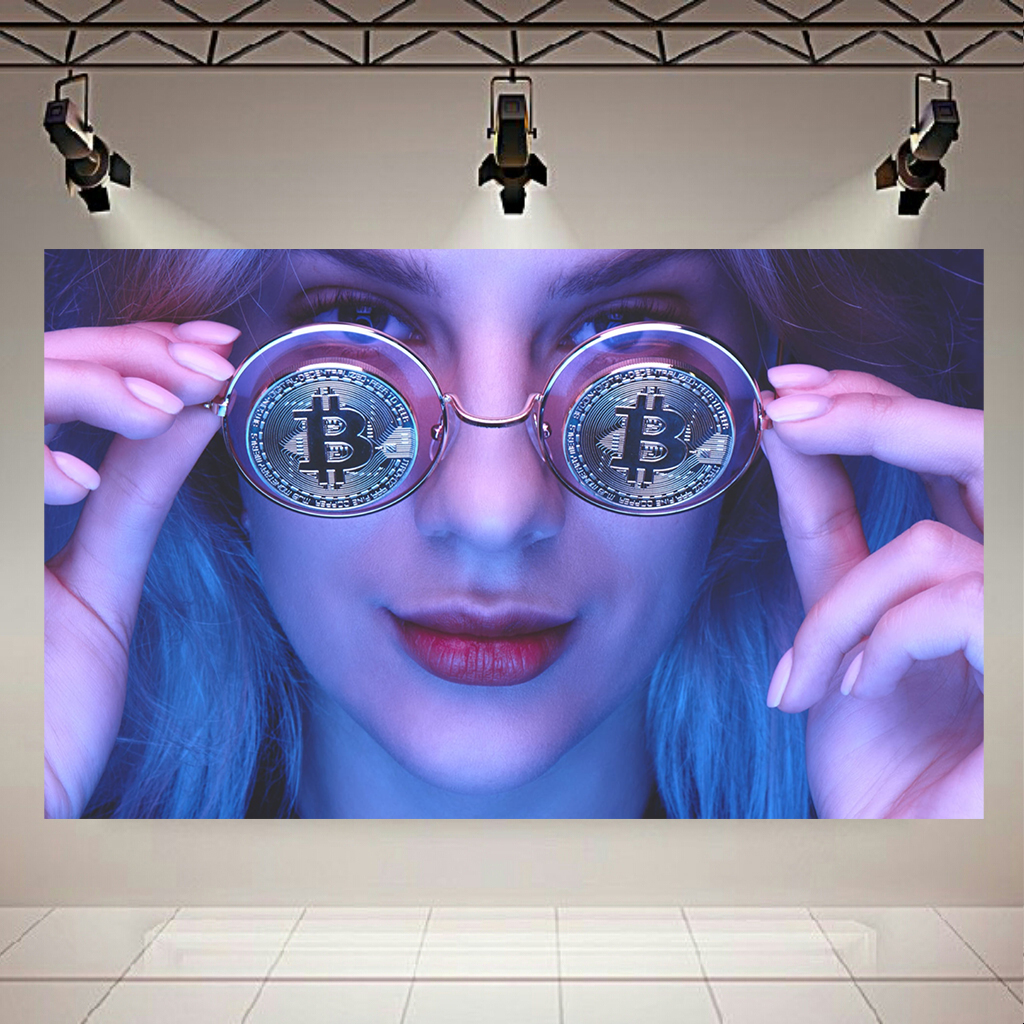 تابلو بوم طرح بیتکوین مدل Double BTC کد AR2360