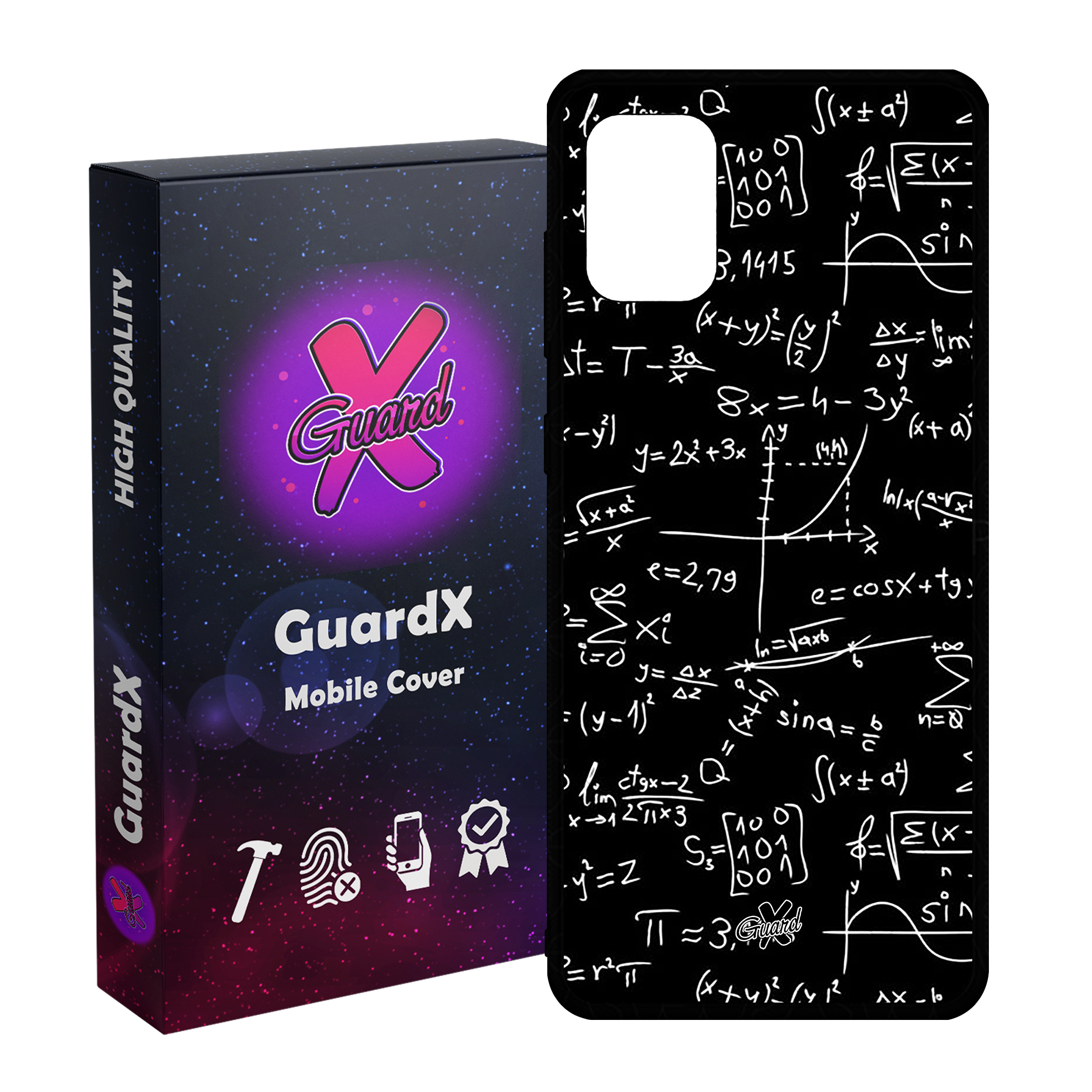 کاور گارد ایکس طرح ریاضی مدل Glass10528 مناسب برای گوشی موبایل سامسونگ Galaxy A51 4G