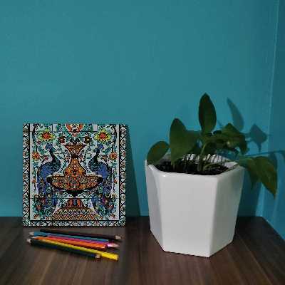  کاشی کارنیلا طرح دو طاووس کد wk275