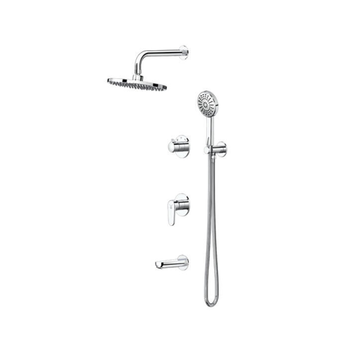 شیر حمام توکار با سردوش دیواری کاویان مدل لارا