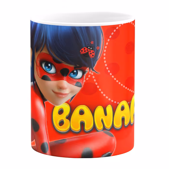 ماگ طرح دختر کفشدوزکی مدل بنفشه