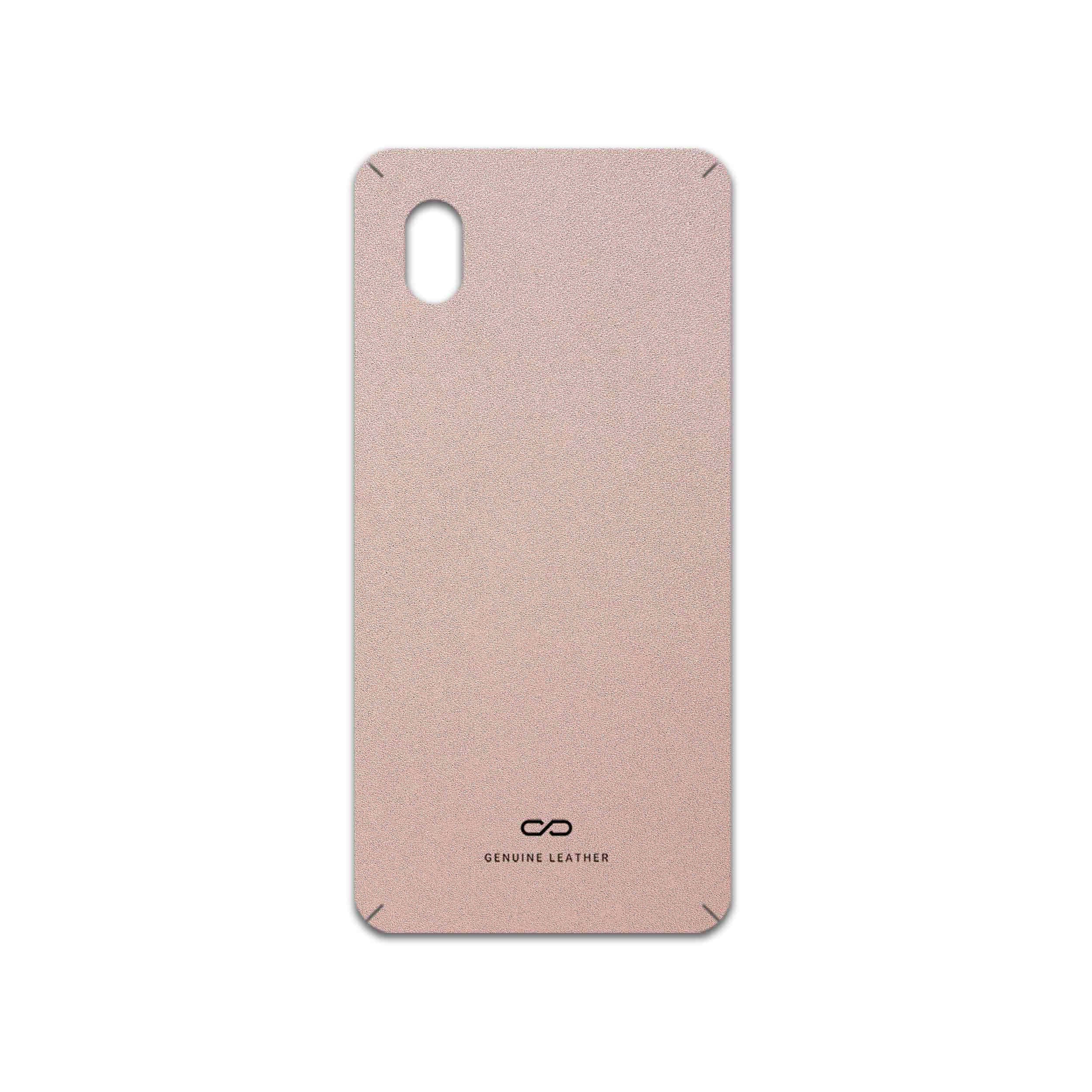 برچسب پوششی ماهوت مدل Rose-Gold-Leather مناسب برای گوشی موبایل سامسونگ Galaxy A01 Core