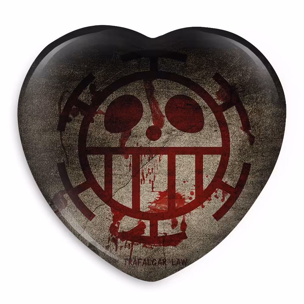 پیکسل خندالو طرح دزدان دریایی لاو انیمه وان پیس مدل قلبی کد 11409