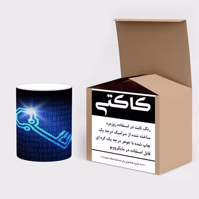 ماگ حرارتی کاکتی طرح کریپتو کارنسی و ارزهای دیجیتال مدل mgh23956