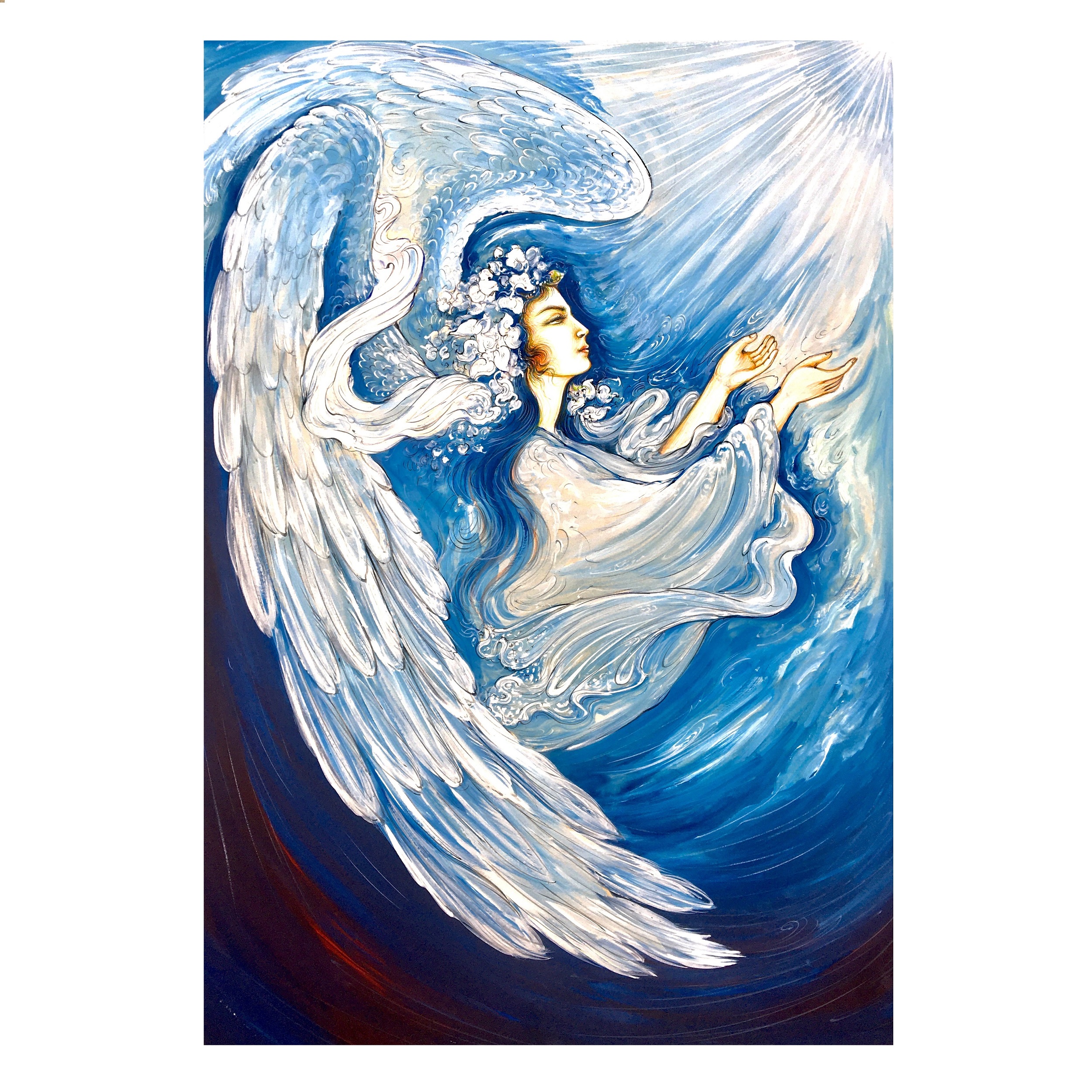 تابلو نقاشی مدل مینیاتور طرح نیایش کد 03