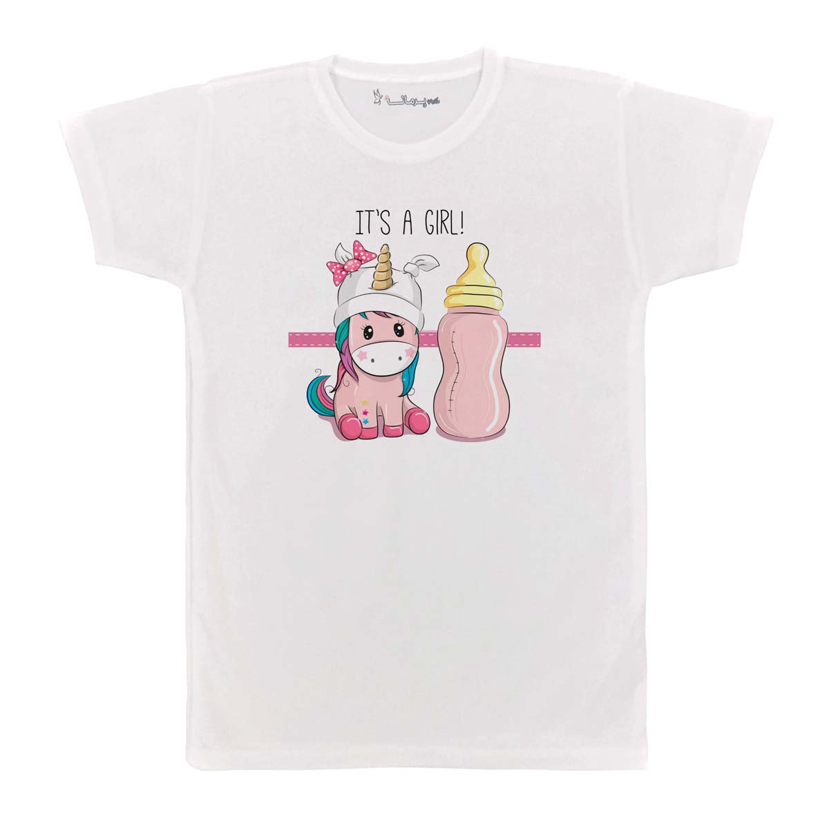 تی شرت بچگانه پرمانه طرح Unicorn کد pmt.3115